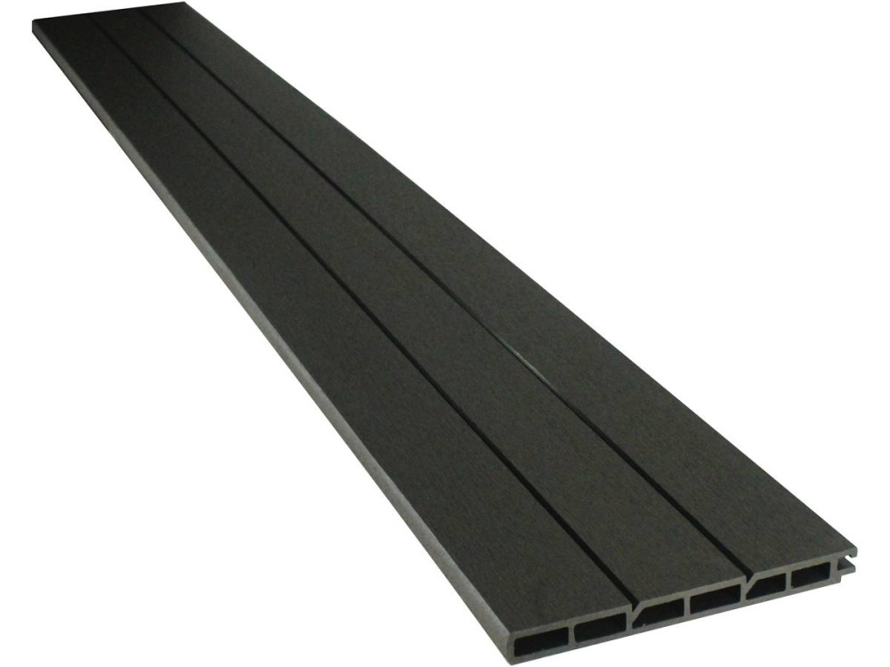 Kit Clôture 4.8 m x 1.2 m composite - Kit de fixation offert - Gris foncé