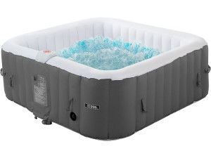Spa gonflable "RIVIERA" en PVC - 6 places - Gris/blanc