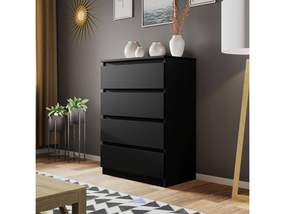Commode "Malwa M4" - 70 x 40 x 100 cm - Noir