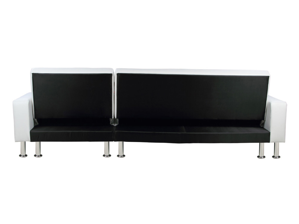 Canapé d'angle convertible et réversible "Theo" - 258 x 82/147 x 82 cm - 4 places - Blanc