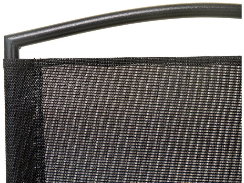 Salon de jardin repas en métal "Maude" - 4 places -  Noir