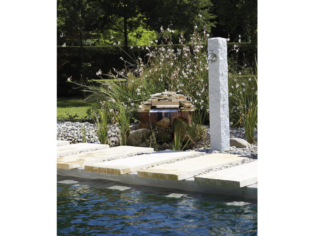 Fontaine "Granit" - Gris clair - 100 x 13 x 13 cm