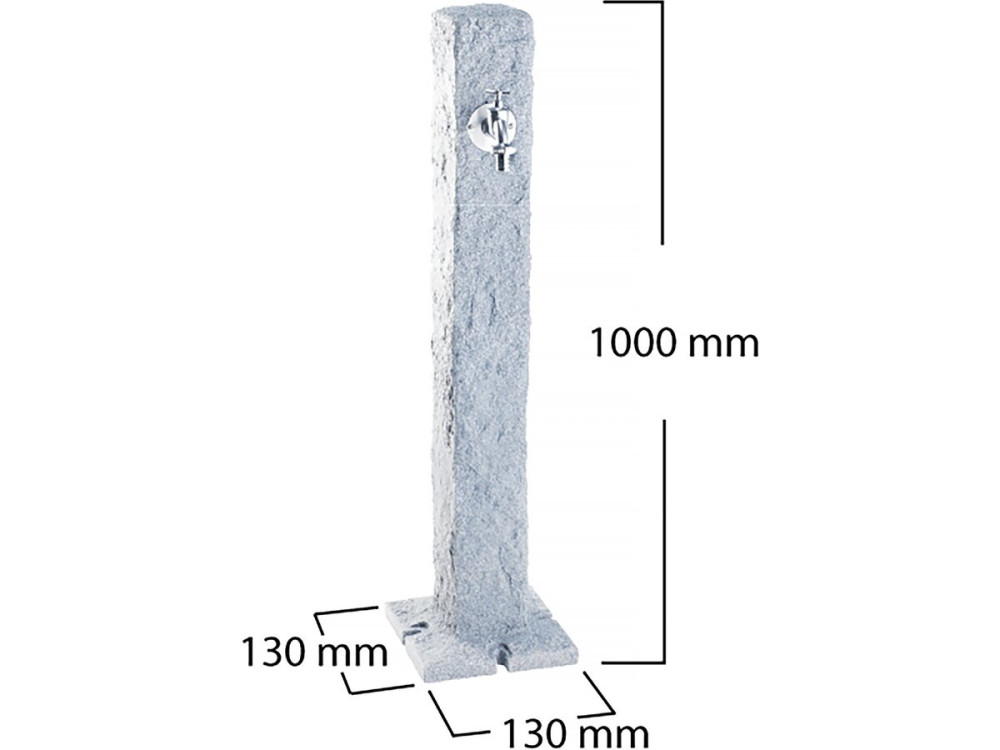 Fontaine "Granit" - Gris clair - 100 x 13 x 13 cm