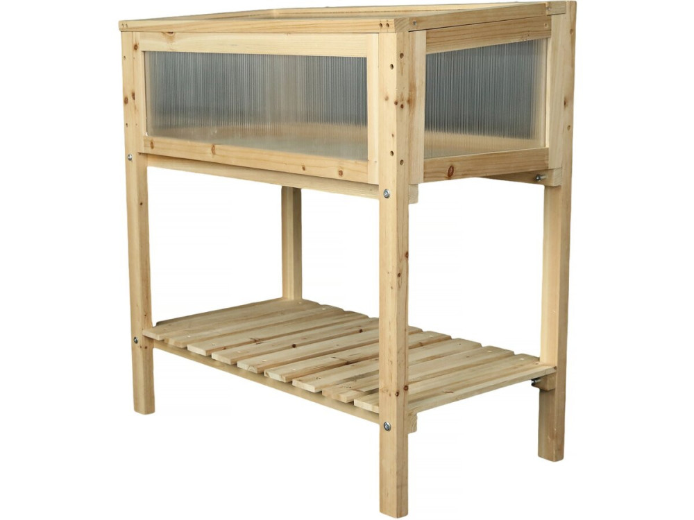 Carré potager en bois sur pieds "Rose" - 79 x 40 x 79.5 cm