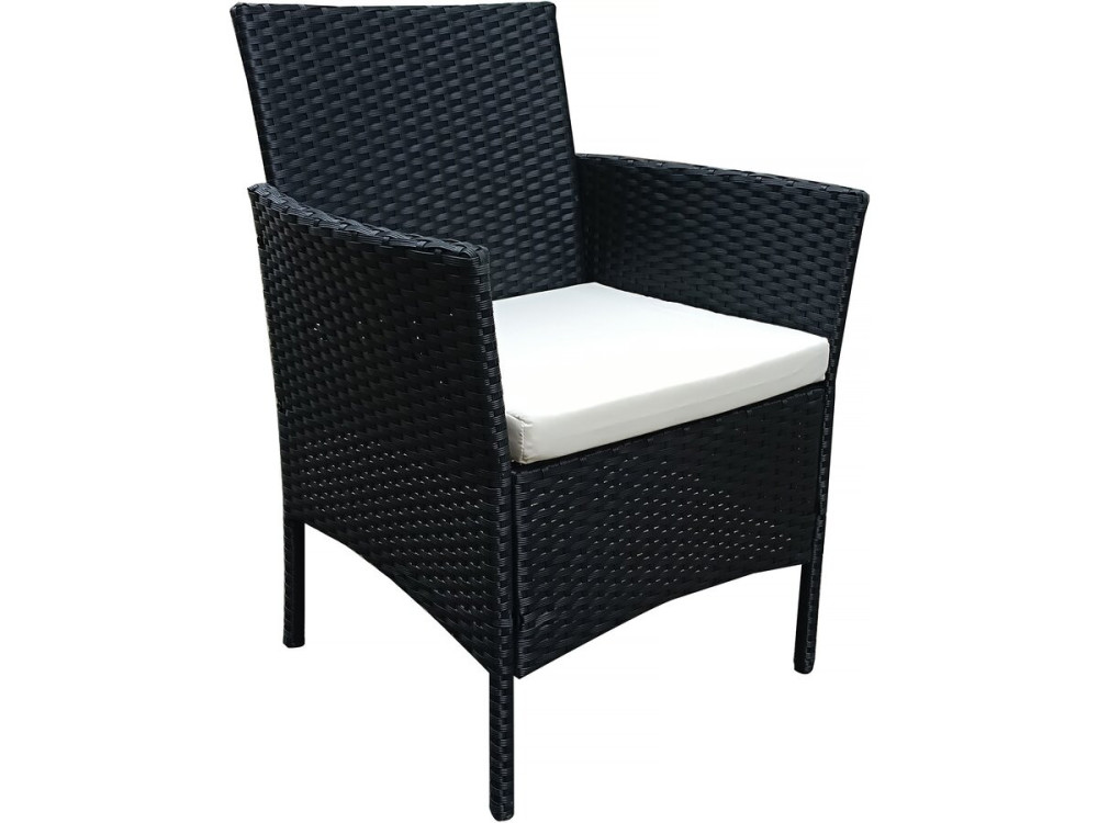 Salon de jardin bas résine "Toronto" 4 places - Noir