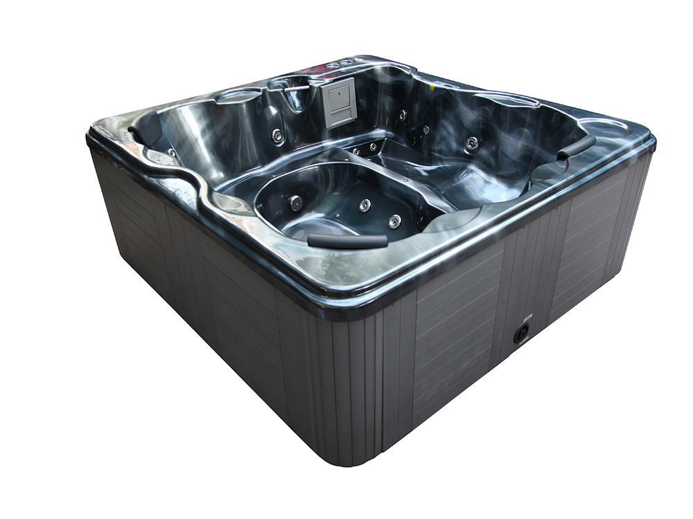 Spa "Cuba" 6 places - Cuve grise - système Balboa + Bluetooth intégré - 220x210x80cm