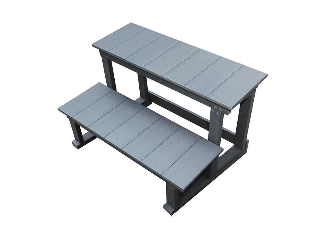 Spa "Cuba" 6 places - Cuve grise - système Balboa + Bluetooth intégré - 220x210x80cm