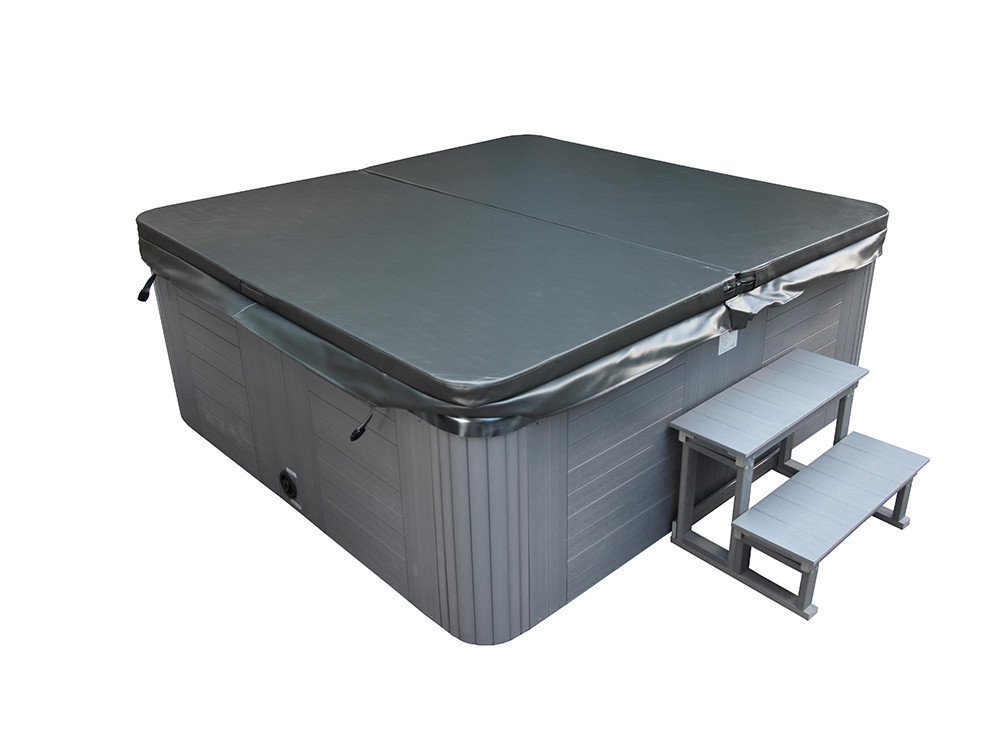 Spa "Cuba" 6 places - Cuve grise - système Balboa + Bluetooth intégré - 220x210x80cm