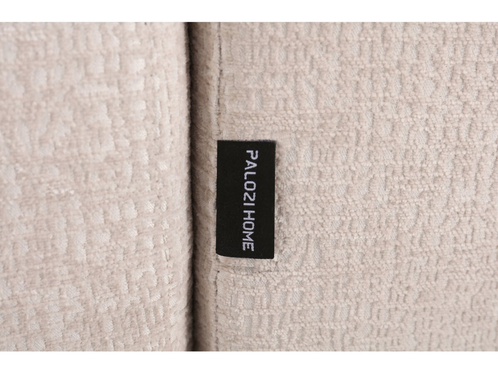 Canapé droit convertible en tissu chenille "Montaigne" - 3 places -  Beige