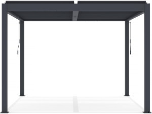 Pergola bioclimatique avec led en aluminium "Windsor premium" 3 x 3 - Gris
