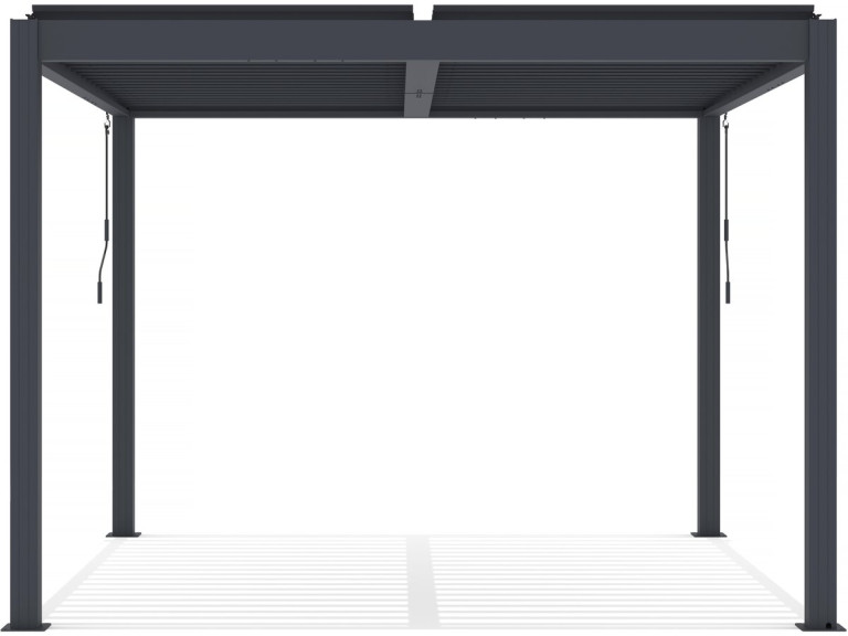 Pergola bioclimatique avec led en aluminium "Windsor premium" 3 x 3 - Gris