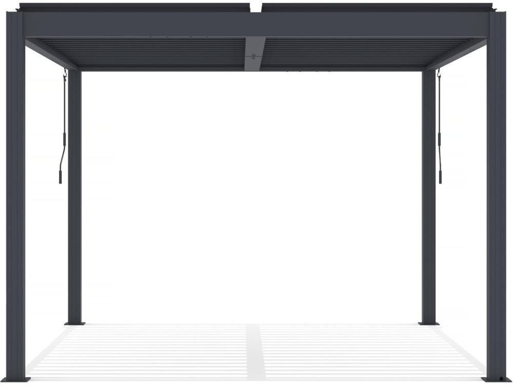 Pergola bioclimatique avec led en aluminium "Windsor premium" 3 x 3 - Gris