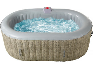 Spa ovale en PVC "Paris" - 2 places -  Marron/ Gris clair