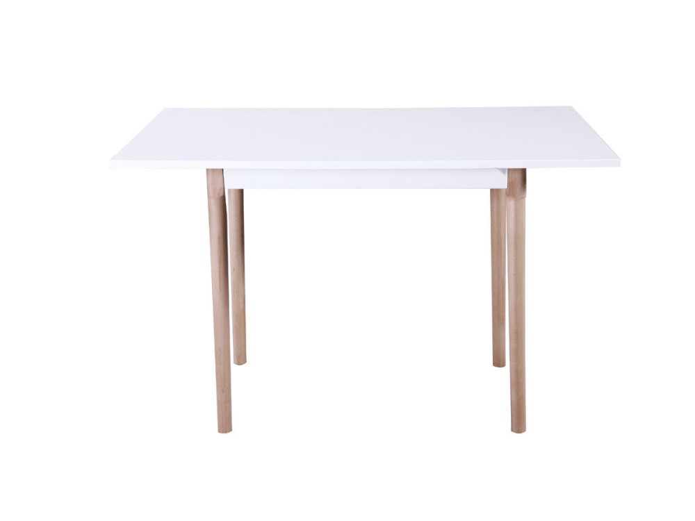 Table repas "Freddy" - 120 x 80 x 75 cm - Blanc laqué