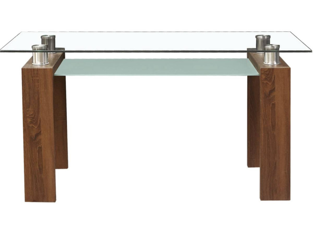 Table repas "Eva" - 150 x 80 x 75 cm - Marron
