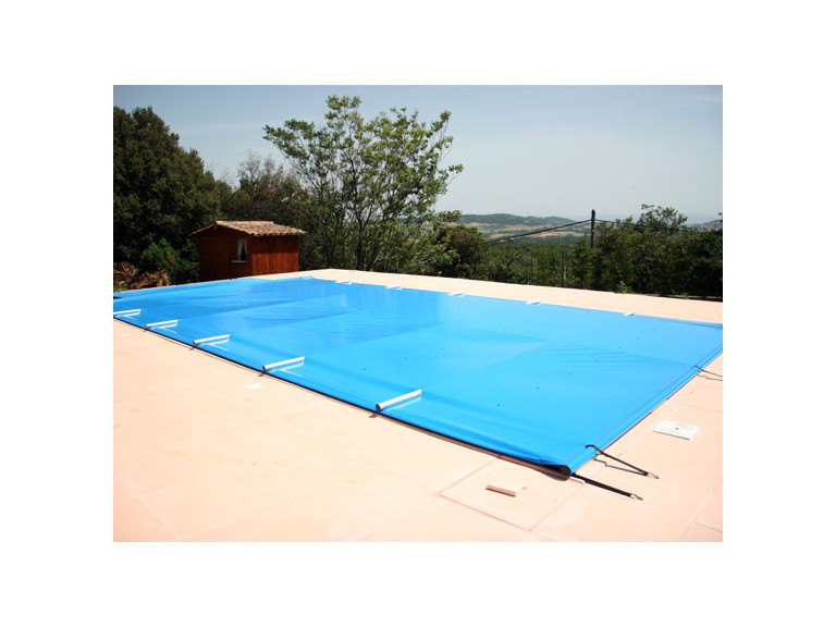 Bâche à barres de sécurité rectangulaire 580g/m2