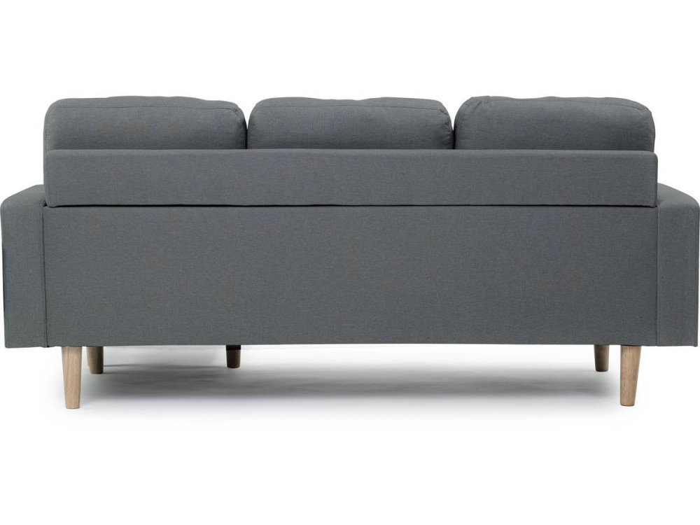 Canapé d'angle réversible en tissu "Gabby" - 3 places - Gris