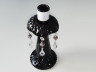 Objet de décoration - Ensemble de 2 Bougeoirs en porcelaine - Couleur Noir
