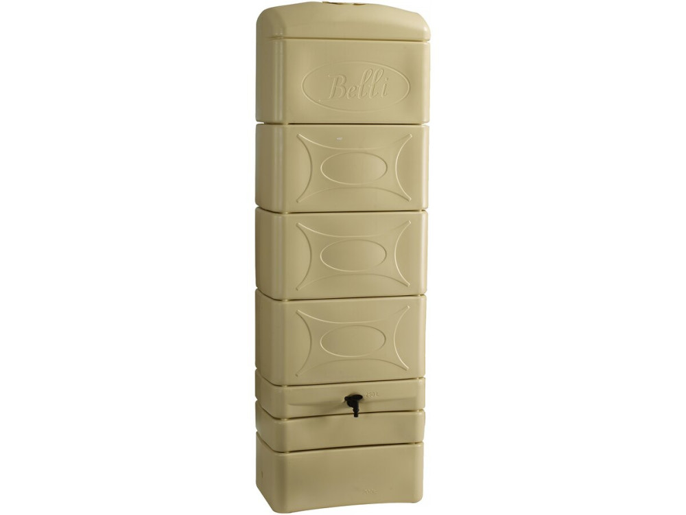 Récupérateur d'eau mural  300 L avec kit raccord créneau "Malang"  - Beige