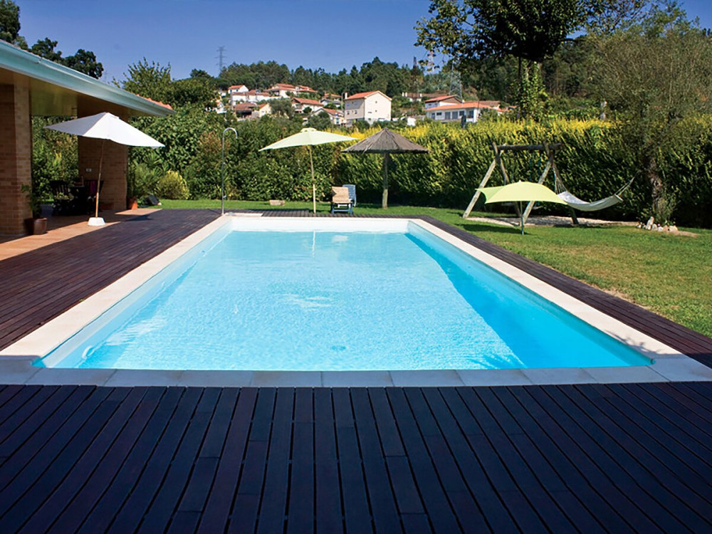Piscine acier enterrée rectangle fond plat "Sunkit" - 7.00 x 3.50 x 1.40 m + Projecteur LED 12 V