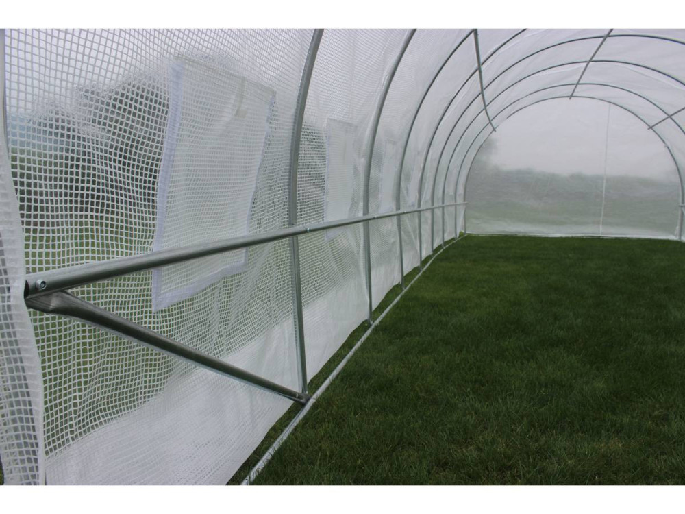 Serre tunnel de jardin avec porte "Mimosa" - 180 g/m² - 24 m² - 8 x 3 x 2 m
