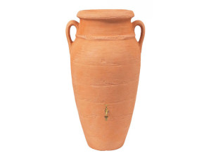 Kit Amphore Antik - Bac à plantes + collecteur + robinet - 250 L Terracotta