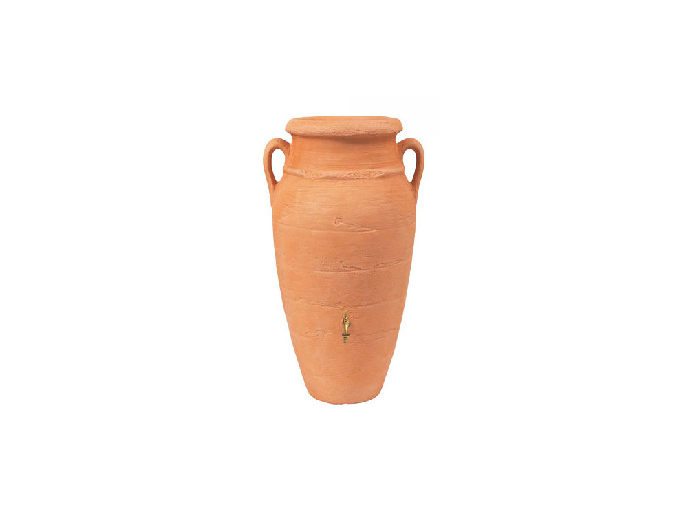 Kit Amphore Antik - Bac à plantes + collecteur + robinet - 250 L Terracotta