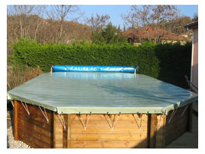 Bâche hiver hors sol  "Securitis HS" pour piscine Rio  - bleu