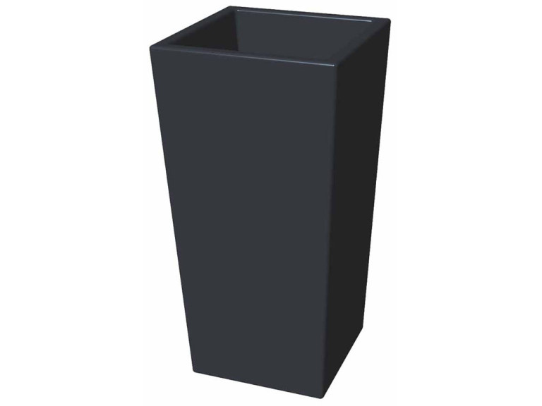 Pot à fleurs "Carreo"  - 38.5 x 38.5.x h.85 cm - Anthracite