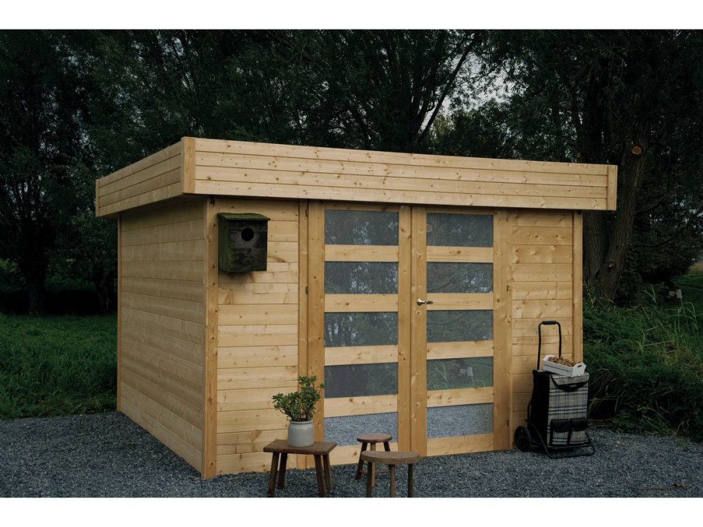 Abri jardin "Odense" - 7.64 m² - 3.02 x 3.02 x 2.19 m - 28 mm