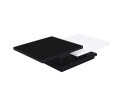 Table basse "Zen" - 141,5 x 75 x 30 cm - Noir/Blanc