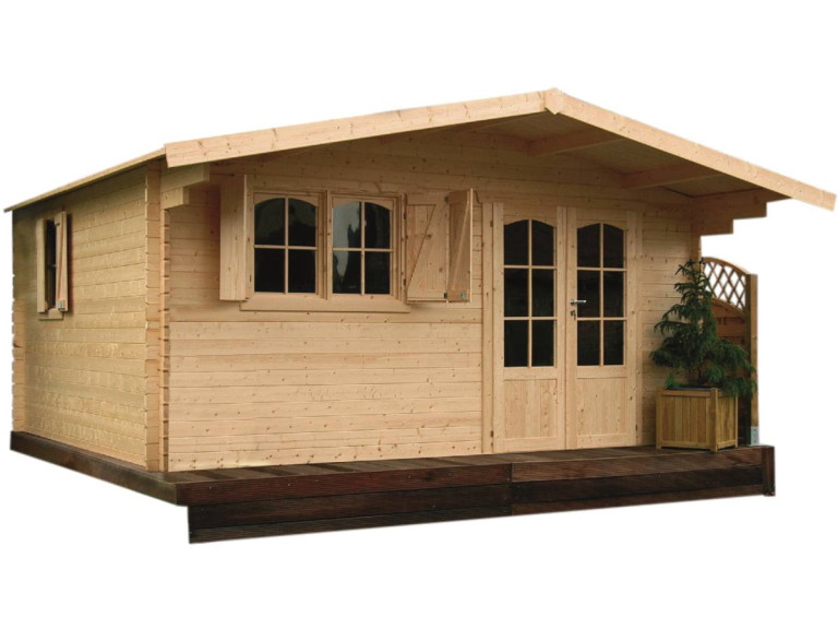 Abri jardin bois "Chamonix" - 19.98 m² - 4.78 x 4.18 x 2.35 m - 40 mm
