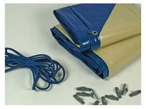 Bâche hiver pour piscine Cordoue - 280 gr/m² - bleu