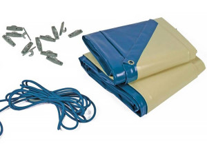 Bâche hiver "Cover 1" pour piscine Cordoue - 580 gr/m² - bleu