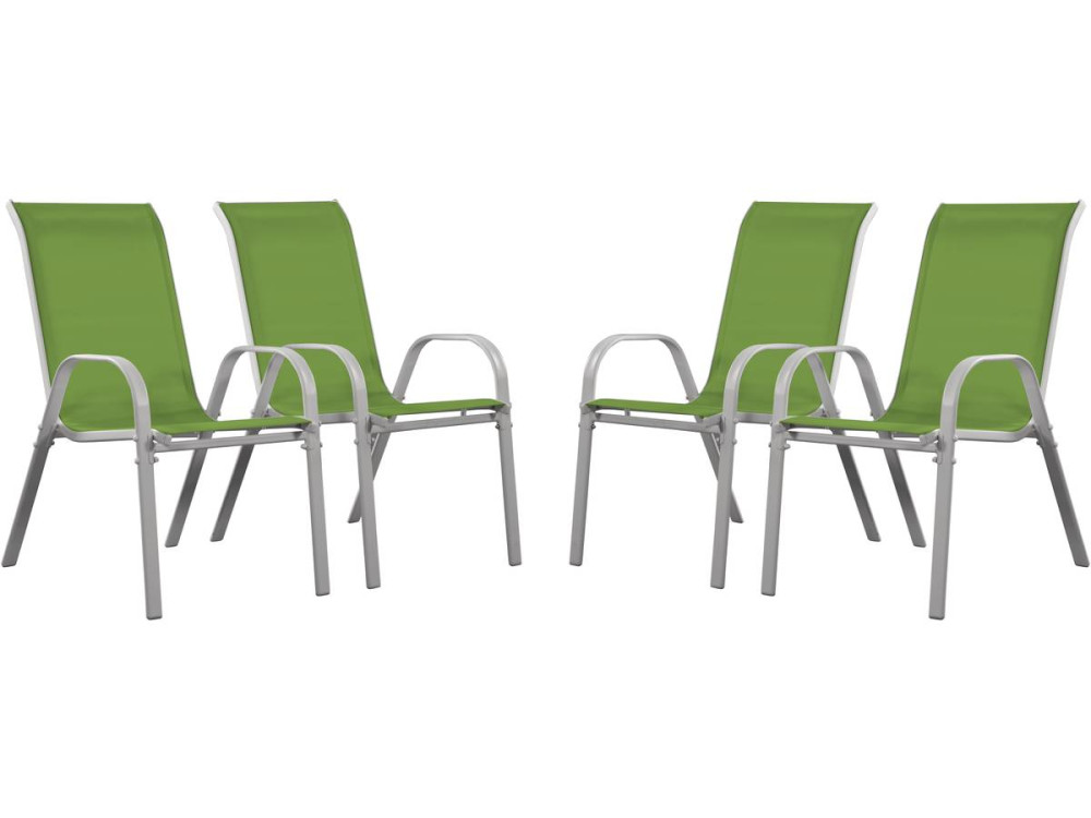 Fauteuil jardin Textilène "Cordoba" - Phoenix - Vert - Lot de 4