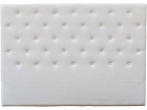 Tête de lit capitonnée "Déco" - 169 cm - Blanc - En PVC
