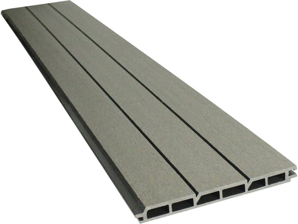 Lot de 6 lames composite de clôture - L160 cm x l25.8cm x ép. 2cm - Gris