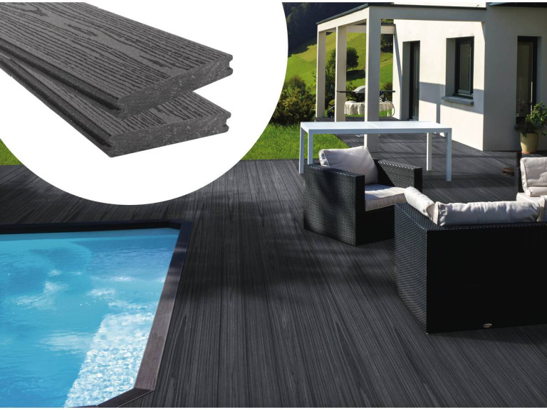Pack 5 m² - Lames de terrasse composite co-extrudées - Gris