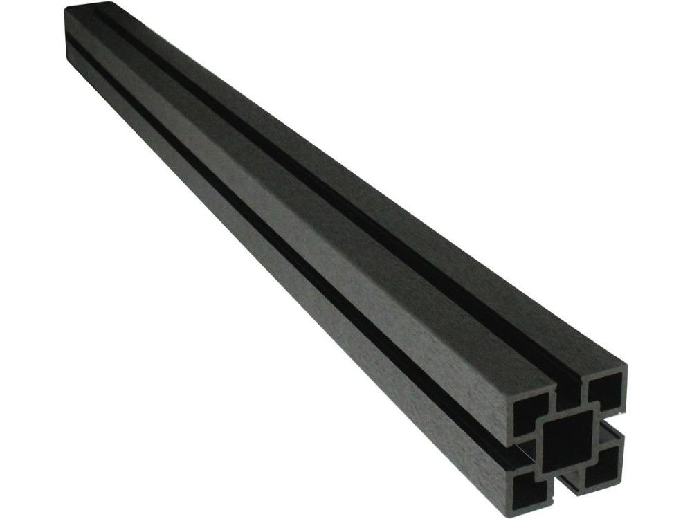 Kit Clôture 4.8 x 1.2 m composite - Kit de fixation offert - Gris