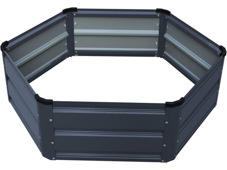 Bac de plantation "Harry" - 124 x 26 cm - Gris foncé