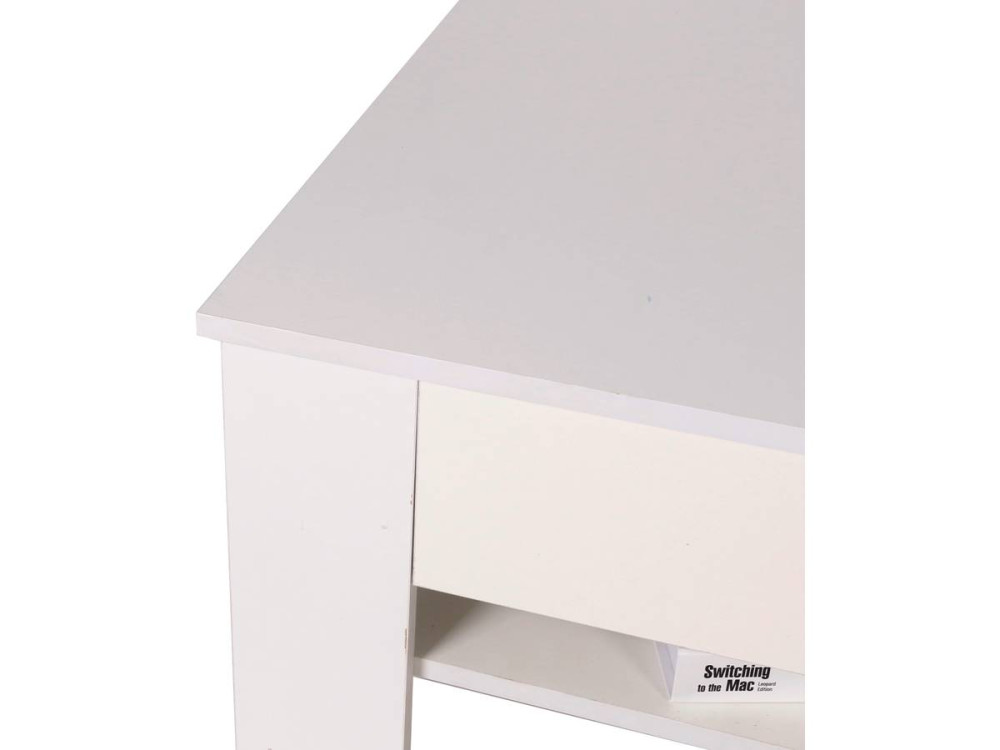 Table basse tiroir rectangulaire "Joy" - Blanc