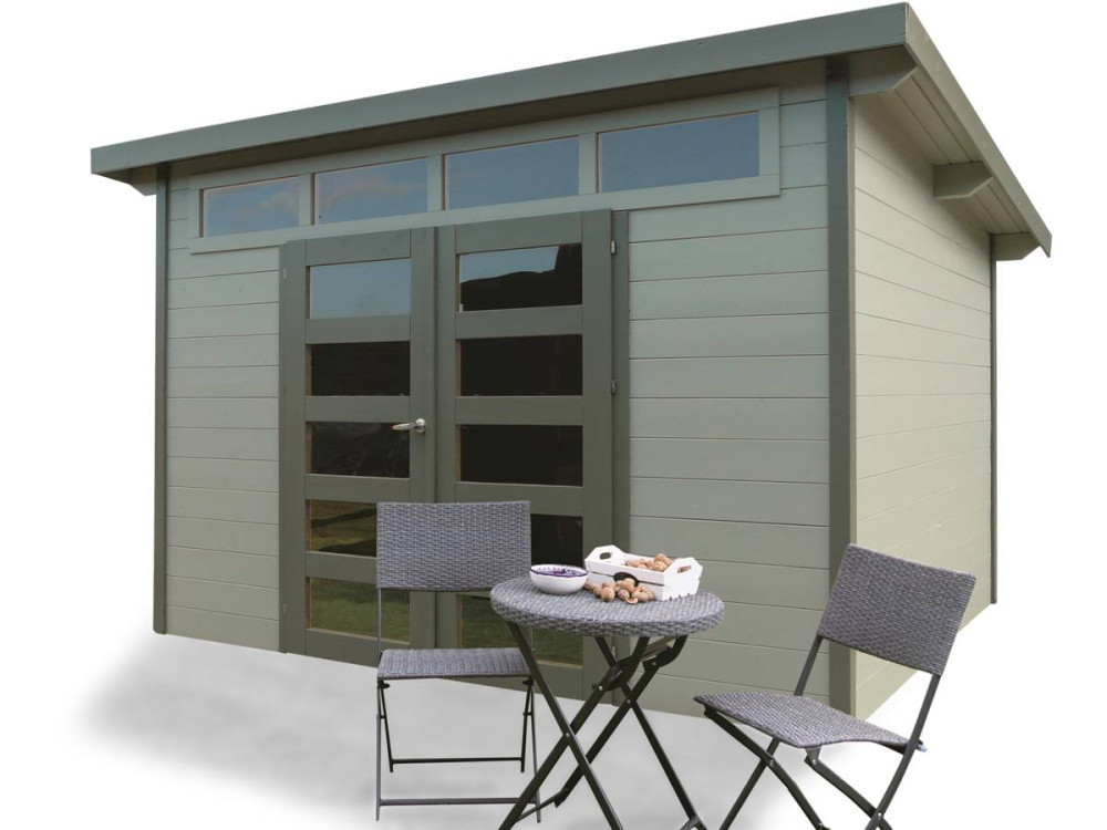 Abri jardin bois "Venezia" - 8.91 m² - 3.33 x 2.7 x 2.33 m - 28 mm