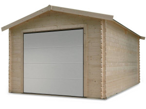 Garage bois "Traditional" - 18.19 m² - 3.58 x 5.08 x 2.82 m - 28 mm