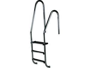 Echelle asymétrique pour piscine - 3 marches inox