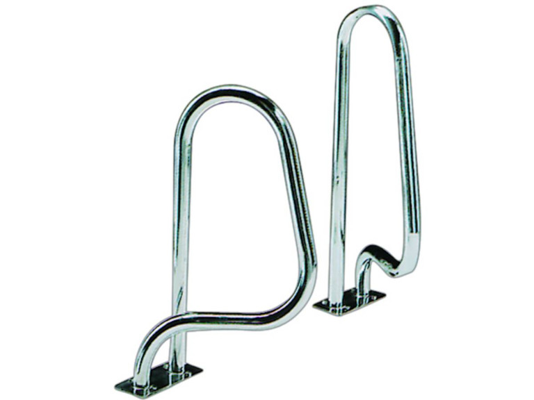 Sorties de bain pour piscine - 75 x 90 cm - Modèle croisé avec platines rectangulaires