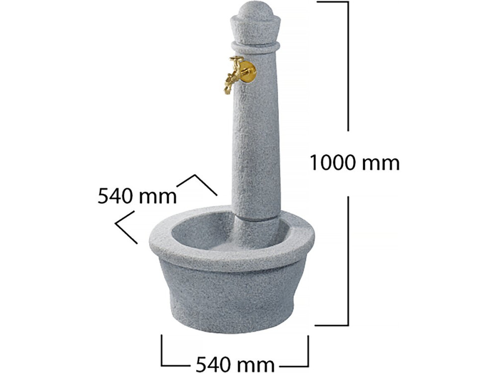 Fontaine "Roma" - Gris clair - 100 x 54 x 58 cm