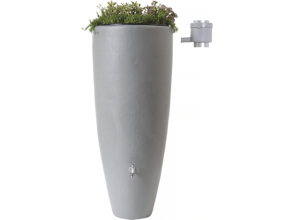 Kit 2 en 1 avec bac à fleur amovible - 300 L - Gris
