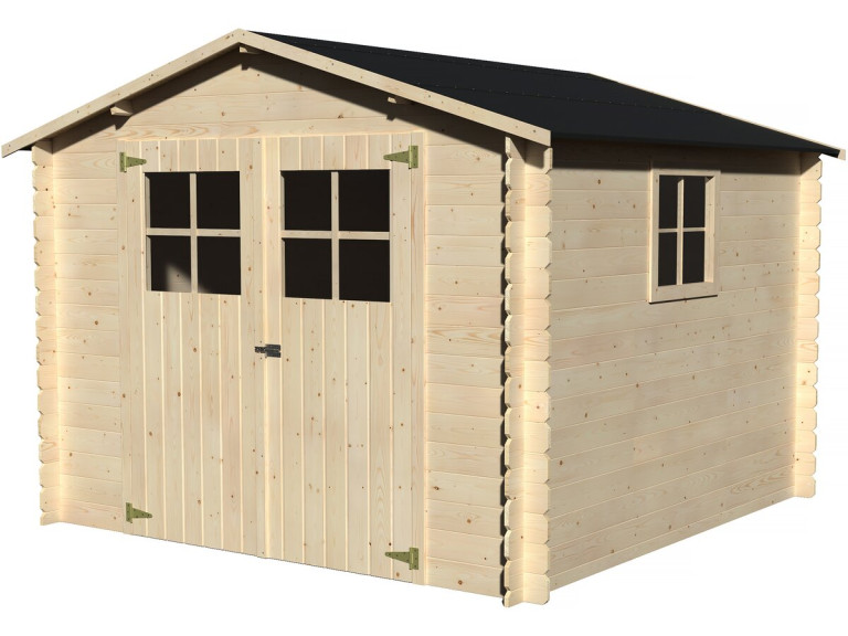 Abri jardin bois "Mirama" - 7.70 m² - 2.83 x 2.72 x 2.10 m - 19 mm