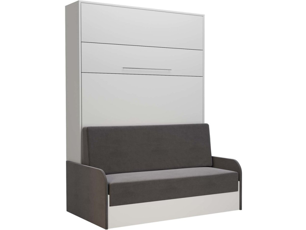 Lit escamotable "KYM SOFA 3" - 140 x 200 cm - Blanc