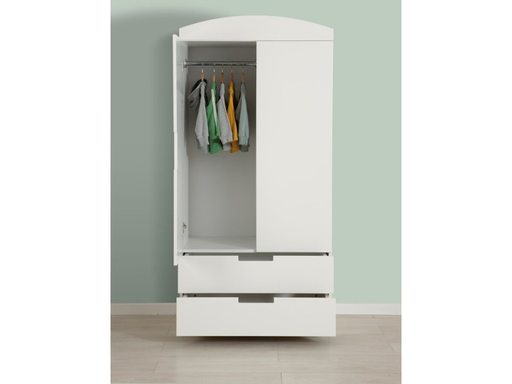 Armoire pour enfants "Classic" - 175,5 x 90 x 52 cm - Blanc